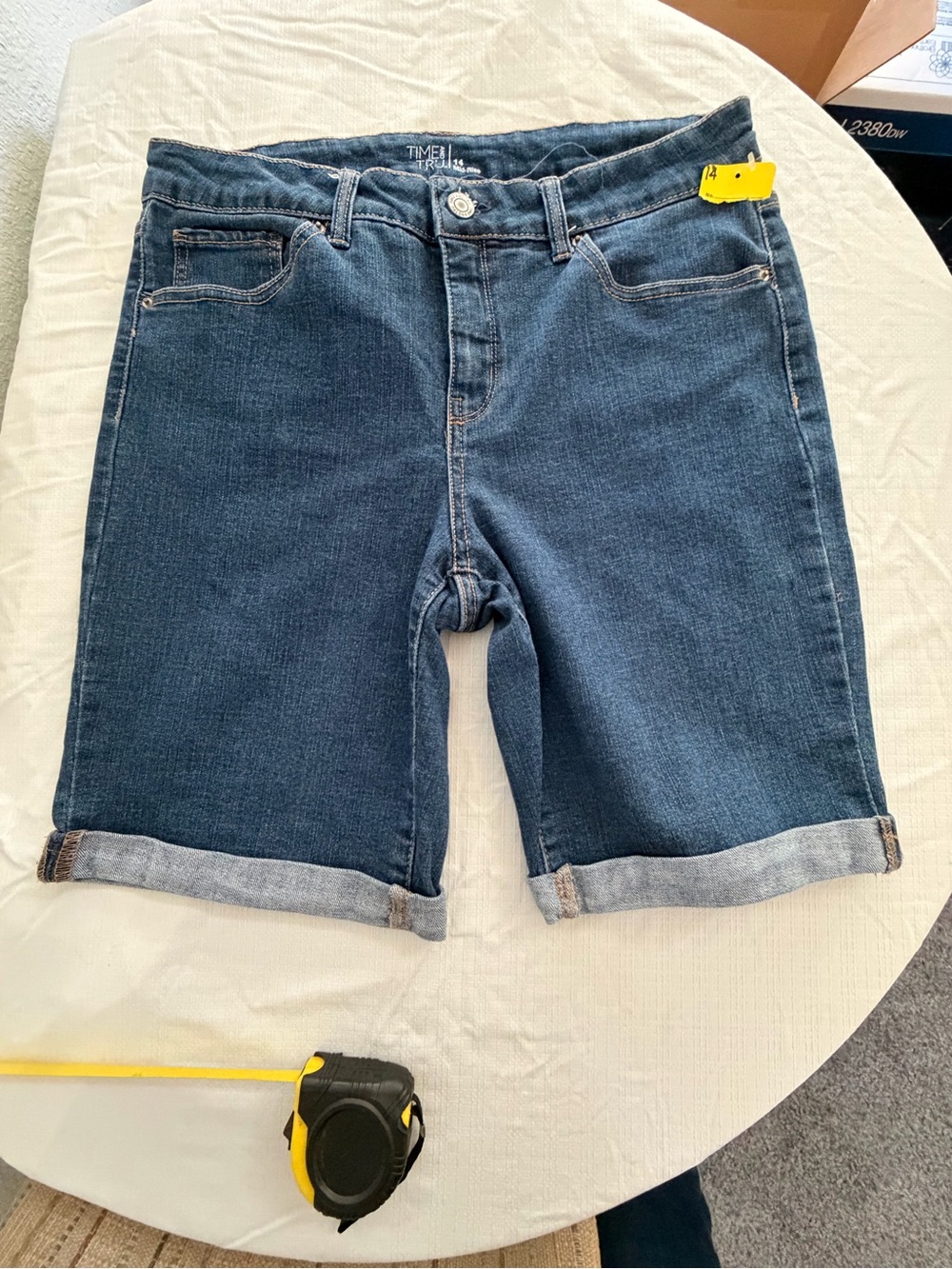 Time and Tru Dark Blue Denim Bermuda Shorts